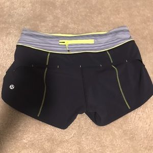 Lululemon inkwell speed shorts.